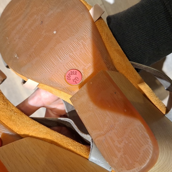 NWOT Camper Women's Gray & Tan Allegra Heeled Sandal (Size EU 40/US 9.0-9.5) - Picture 8 of 8